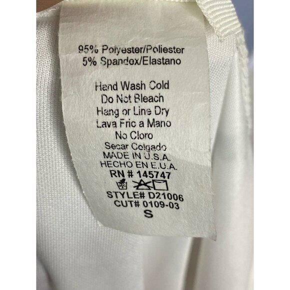 January 7 Womens Fit Flare Dress White Pink Floral Sleeveless Halter Neck S New - Picture 5 of 6